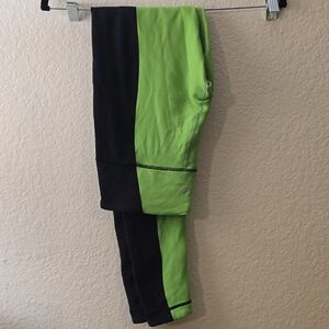 Lululemon Green and Black Leggings